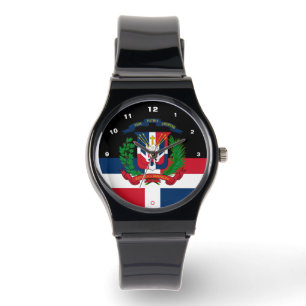 Dominican Flag watch, Emblem, Dominican Republic Watch