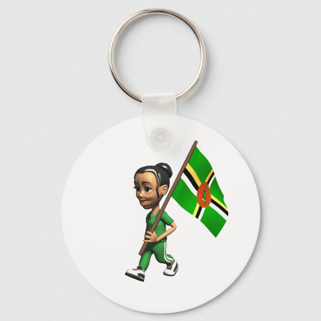 Dominican Girl Keychain (Front)
