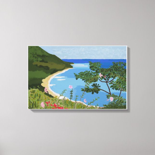 dominican landscape canvas print (Front)