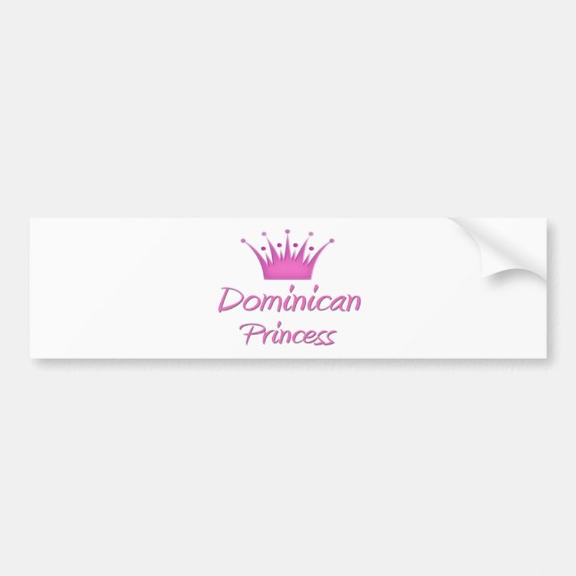 Dominican Princess Bumper Sticker (Front)