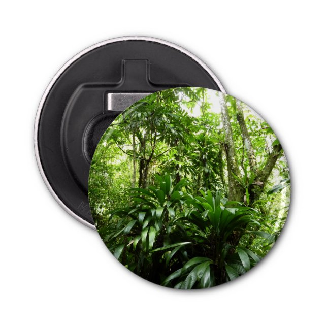 Dominican Rain Forest I Tropical Green Nature Bottle Opener (Front)