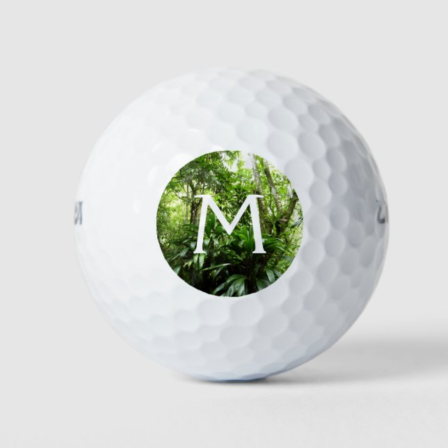 Dominican Rain Forest I Tropical Green Nature Golf Balls (Front)