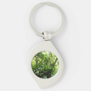 Dominican Rain Forest I Tropical Green Nature Keychain