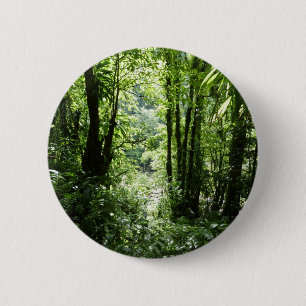 Dominican Rain Forest II Tropical Green 2 Inch Round Button