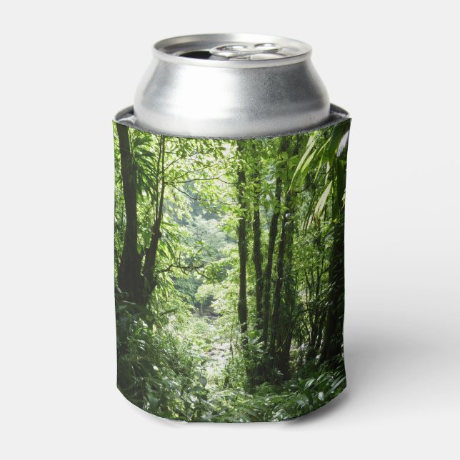 Dominican Rain Forest II Tropical Green Can Cooler (Can Front)