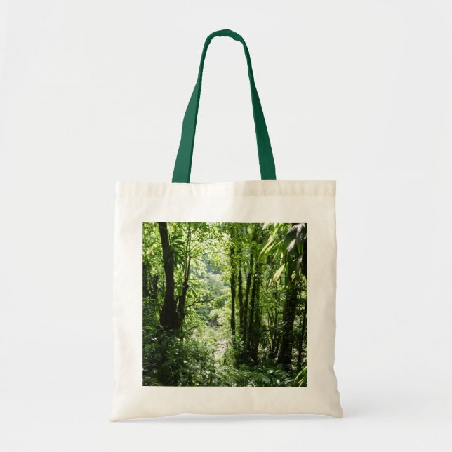 Dominican Rain Forest II Tropical Green Tote Bag (Front)