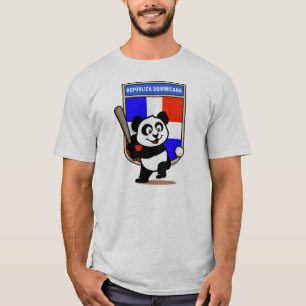 Dominican Repbulic Baseball Panda (light shirts) T-Shirt
