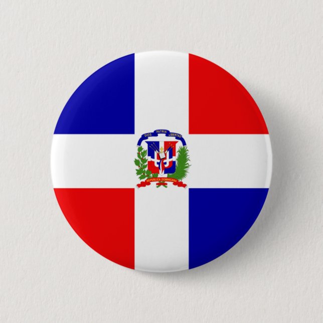 Dominican Republic 2 Inch Round Button (Front)