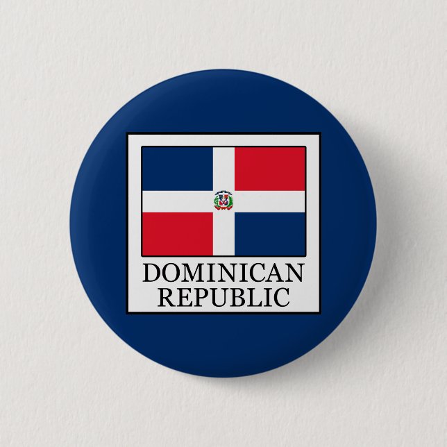 Dominican Republic 2 Inch Round Button (Front)