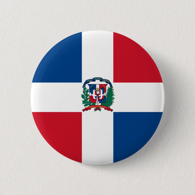dominican republic 2 inch round button (Front)