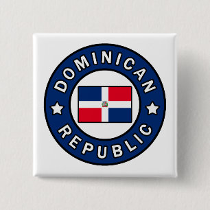 Dominican Republic 2 Inch Square Button