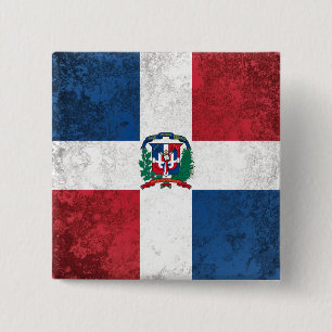 Dominican Republic 2 Inch Square Button