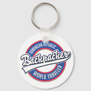 Dominican Republic backpacker world traveller Keychain
