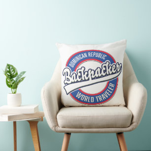 Dominican Republic backpacker world traveller Throw Pillow