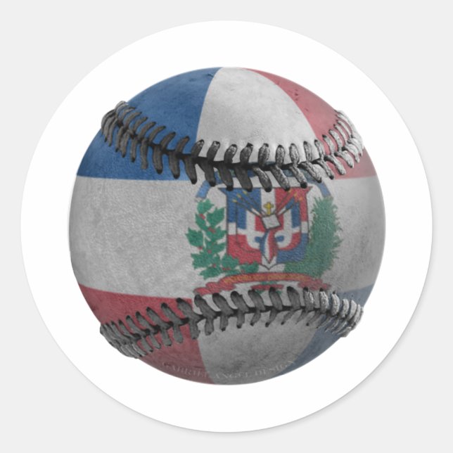 Dominican Republic Baseball Classic Round Sticker (Front)
