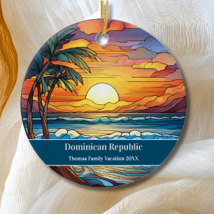 Dominican Republic Beach Vacation Ceramic Ornament