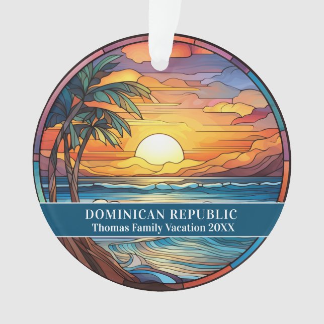 Dominican Republic Beach Vacation Ornament (Front)