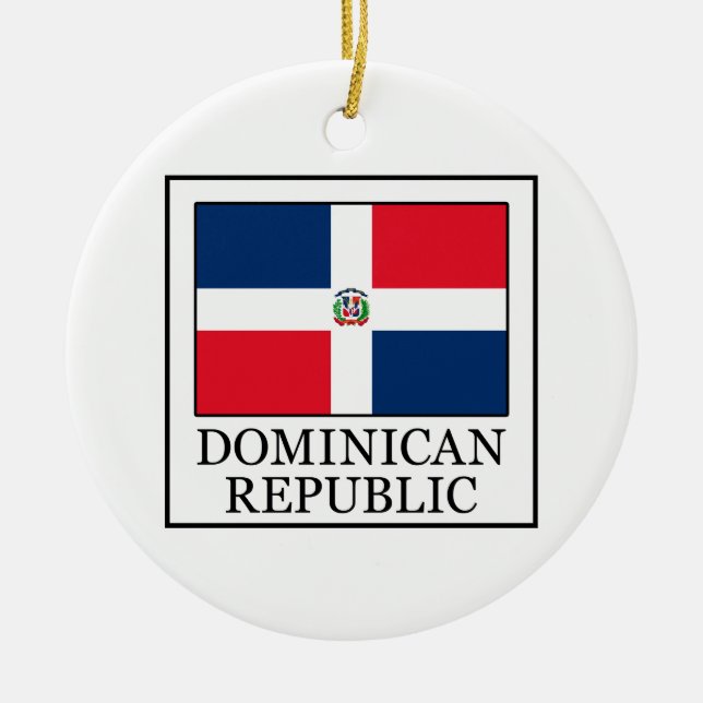Dominican Republic Ceramic Ornament (Front)