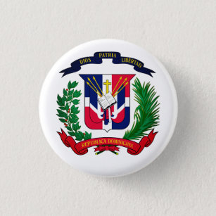 Dominican Republic coat of arms 1 Inch Round Button