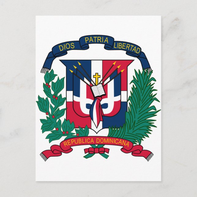 Dominican Republic coat of arms Postcard (Front)
