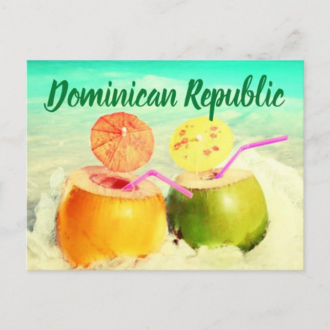 Dominican Republic coconuts Postcard (Front)