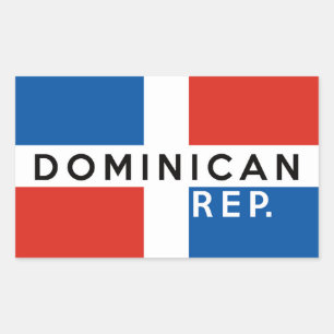dominican republic country flag symbol name text sticker