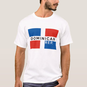 dominican republic country flag symbol name text T-Shirt