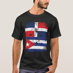 Dominican Republic Cuba Cuban Flag Dominicana Lati T-Shirt