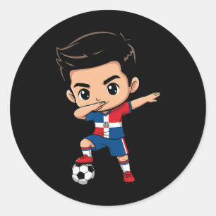 Dominican Republic Dab Kid Dominicana Flag For Boy Classic Round Sticker