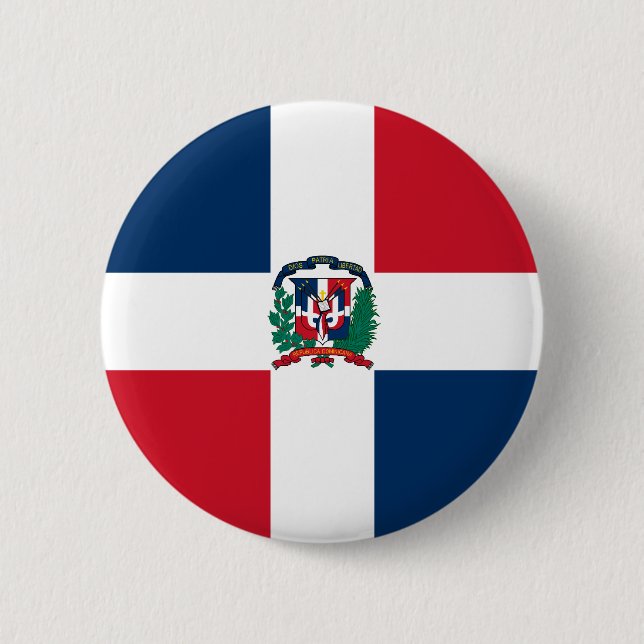 Dominican Republic, Denmark 2 Inch Round Button (Front)