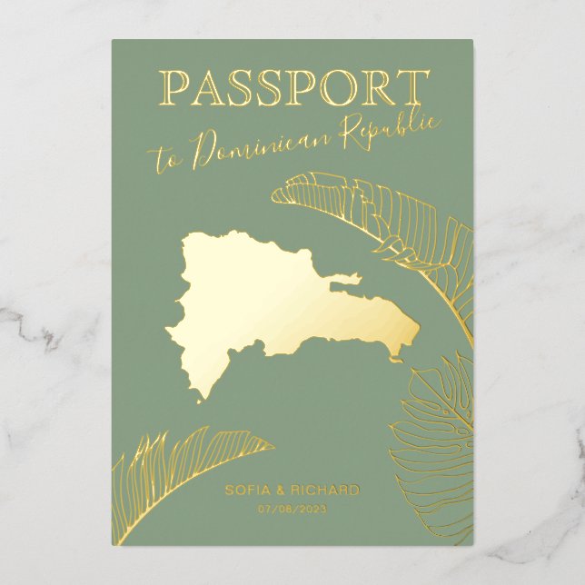 Dominican Republic Destination Wedding Passport (Front)