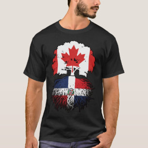 Dominican Republic Dominican Canadian Canada Tree T-Shirt