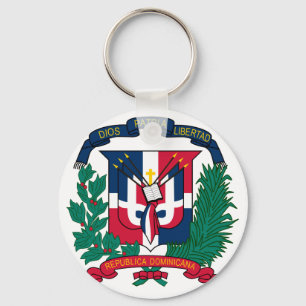 dominican republic emblem keychain