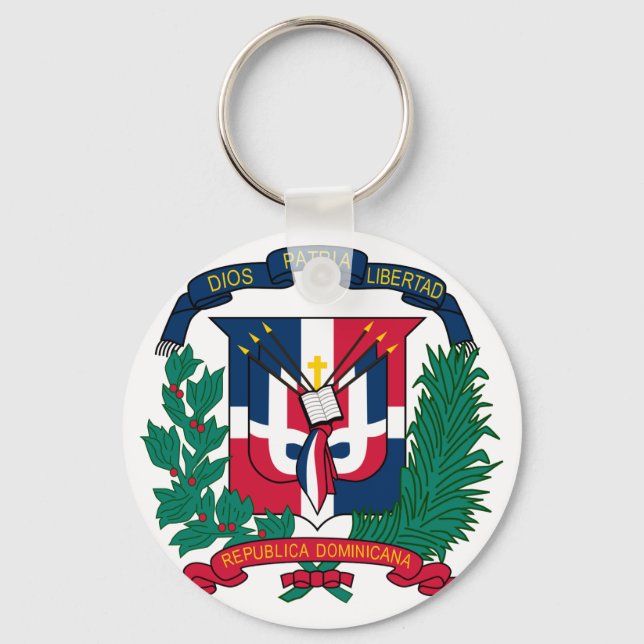 dominican republic emblem keychain (Front)