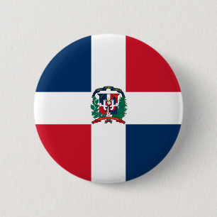 Dominican Republic Flag 2 Inch Round Button