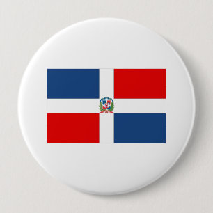 Dominican Republic Flag 4 Inch Round Button
