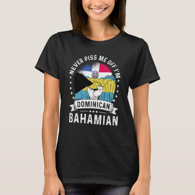 Dominican Republic Flag Bahamas Grown  Humor Pride T-Shirt (Front)