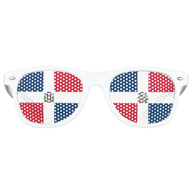 Dominican Republic Flag Bandera Party Sunglasses (Front)