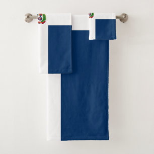 Dominican Republic flag Bath Towel Set