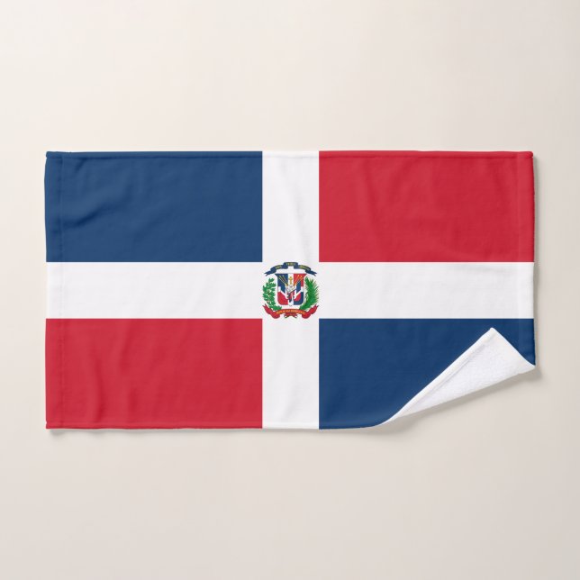 Dominican Republic Flag Bath Towel Set (Hand Towel)