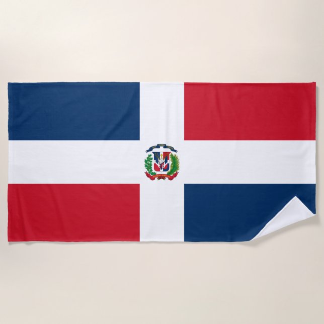 Dominican Republic flag Beach Towel (Front)