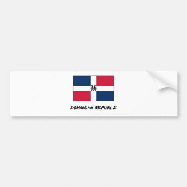 Dominican Republic Flag Bumper Sticker (Front)