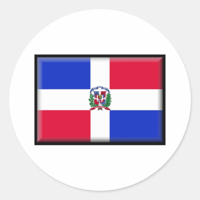 Dominican Republic Flag Classic Round Sticker (Front)
