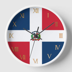 Dominican Republic flag Clock