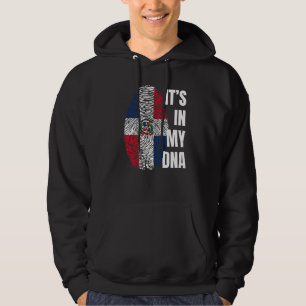 Dominican Republic Flag Dna Fingerprint Hoodie