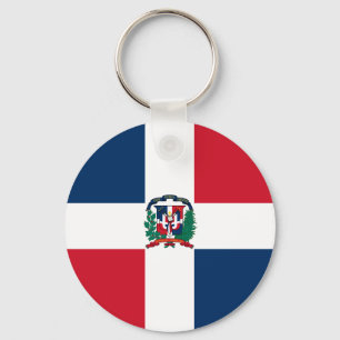 Dominican Republic Flag DO Keychain
