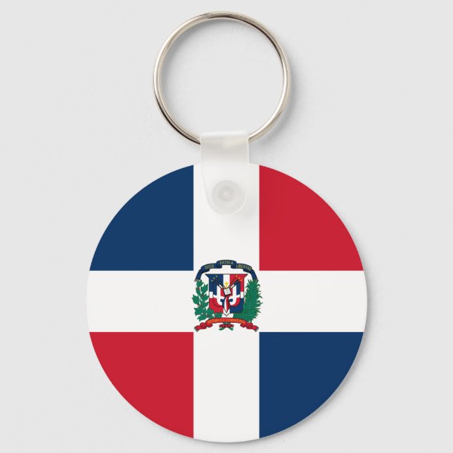 Dominican Republic Flag DO Keychain (Front)