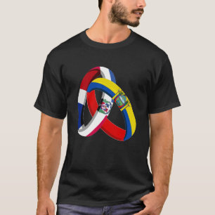 Dominican Republic Flag Ecuador Grown Ring Marriag T-Shirt