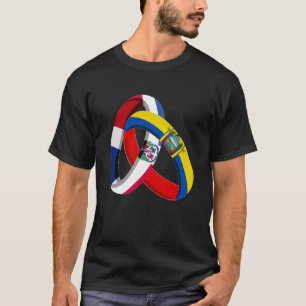 Dominican Republic Flag Ecuador Grown Ring Marriag T-Shirt
