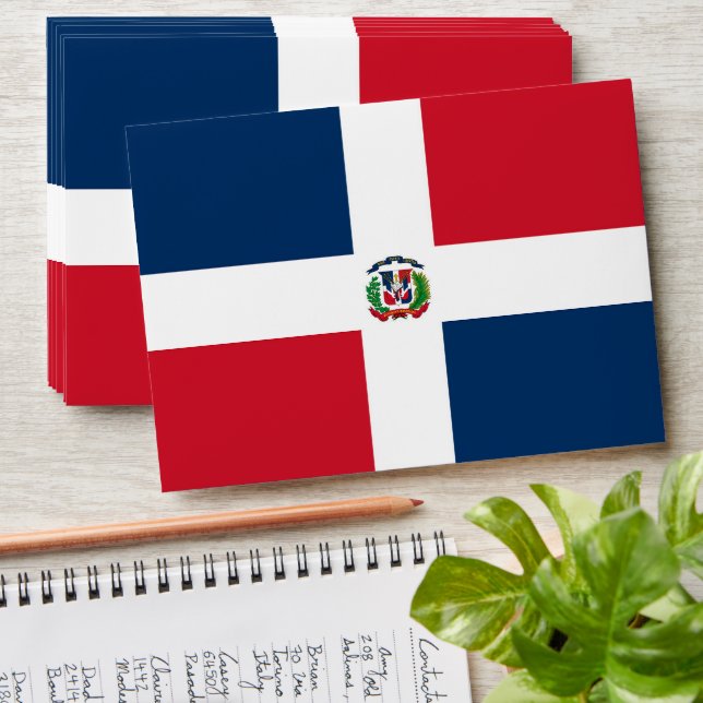 Dominican Republic flag Envelope (Stacked)